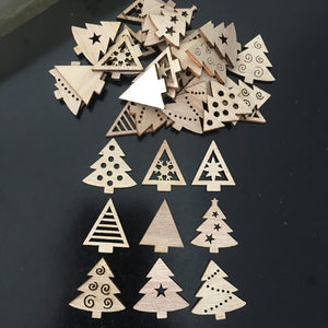 Natural Wood Christmas Tree Ornament