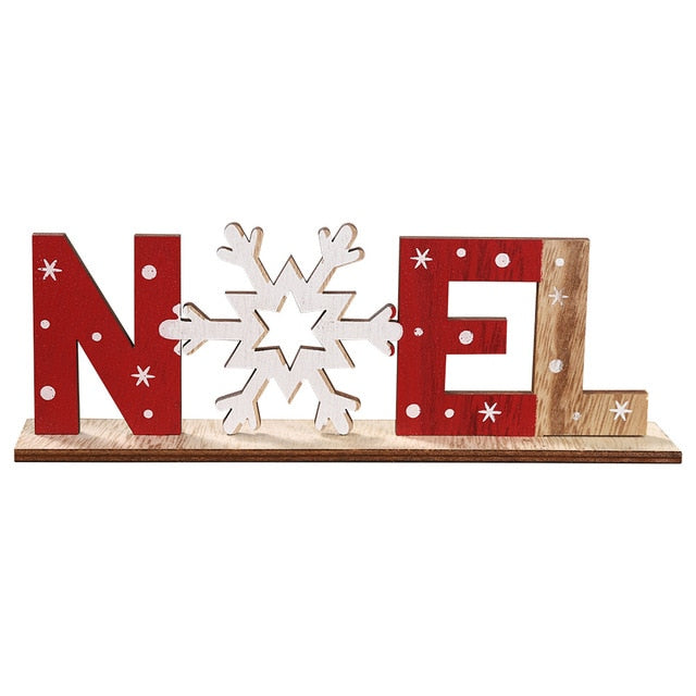 Home Wooden Letter XMAS Ornaments