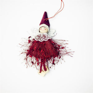 Red White Angel Christmas Decoration Pendant