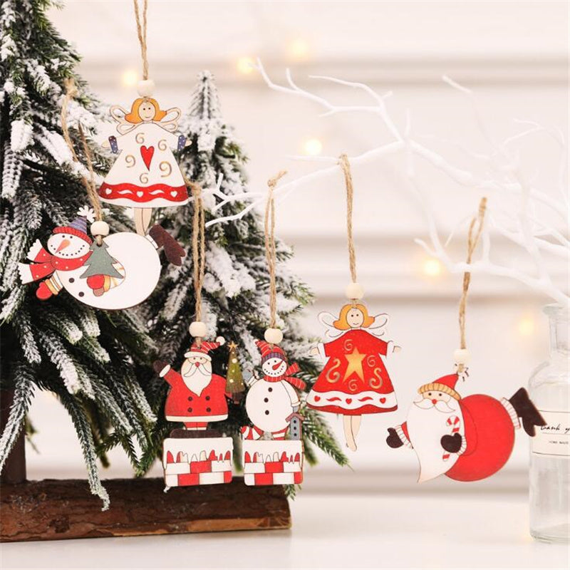 Christmas Tree Angel Wooden Hanging