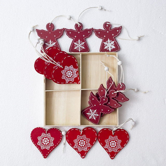 White Red Christmas Tree Ornament